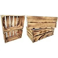 sunnypillow Holzkiste Holzkisten Obstkisten Apfelkisten in vielen Farben zur Auswahl, 4er Set 50x20x15cm