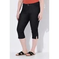 Ulla Popken 5-Pocket-Jeans Capri-Jeans Sarah schmales Bein Stretchdenim