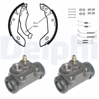 Delphi Bremsbacken vormontiert hinten Renault 19 KP864