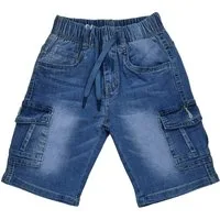 Fashion Boy Jeansbermudas Shorts Bermuda Jeans Hose dünne Kinder Sommerhose Stretch, J246e