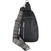 MIRROSI Umhängetasche Sling Bag,Brusttasche, aus Echtleder, Made in Italy (für Ausflüge, Reisen, Wanderungen, und Partys, Mittelgroß, 18x30x7cm, (1 Tasche & 2 Gurte), auch für die Verwendung als Rucksack oder Daypack geeignet