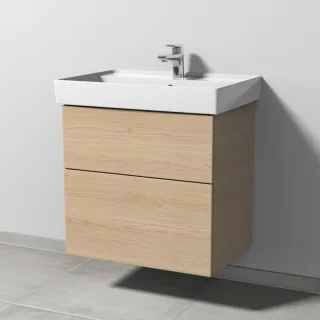 Sanipa 3way Waschtischunterbau zu Villeroy & Boch Collaro Waschtisch mit 2 Auszügen, Eiche-Nordic SM83548