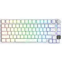 ATTACK SHARK X820 Ultra Mechanische Tastatur mit,75% ANSI-Layout, 2,4 GHz/BT/Wired Gaming-Tastatur (Gasket,TFT-Bildschirm und Knopf,5 Sound-Absorbing Foams,Hot-Swap)