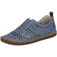 Rieker Slipper Schlupfschuh, Halbschuh, Urlaubsschuh mit Perforation