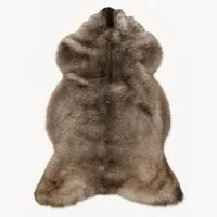 Provellus Fellteppich Deutsches Schaffell Braunspitzen – Echt, naturbelassen