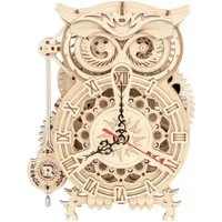 ROKR 3D-Puzzle Owl Clock, Robotime LK503, Eulenuhr, 161 Puzzleteile