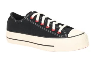 Converse A19059C CTAS_Lift_OX Damen Plateau Sneaker Schwarz/Wei?/Rot 3.5cm - ...