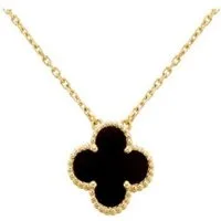 ROUGEMONT Kette mit Anhänger Damen Anhänger Halskette Kleeblatt Clover 925 sterling Silber, Echtschmuck