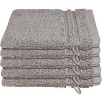 Schiesser Waschhandschuh Milano im 5er Set, (5-St), mit Webbordüre