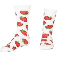 AbgeStrumpft Freizeitsocken Abgestrumpft Socken Erdbeere (1 Paar, 1-Paar, 1 Paar) lustiges Design