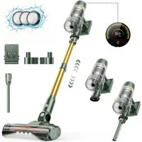 Laresar Akku-Hand-und Stielstaubsauger 95000Pa Akkustaubsauger, 850 W Akku Staubsauger, Akkusauger Kabelloser, 850 W, 95 kPa, 75 Minuten Laufzeit, Abnehmbarer Akku