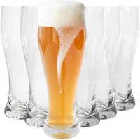 Sendez Bierglas 6 Weizengläser 0,5L Biergläser Weissbierglas Weizenbierglas, 6-tlg., Glas