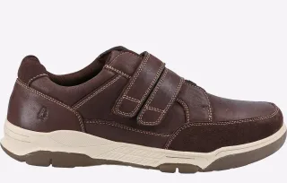 Hush Puppies Fabian Double Strap Leder Herren Braune Slipper