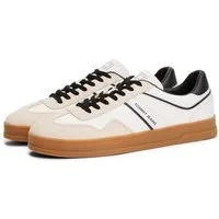 Tommy Jeans THE GREENWICH LEATHER Sneaker Freizeitschuh, Halbschuh, Schnürschuh mit seitlichem Logo-Schriftzug