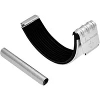Zambelli Dachrinne, Rinnenverbinder verzinkt inkl. Wulstverbinder 250/8 teilig Silber, 1-St., Dachrinnenverbinder für Dachrinne halbrund, Montage ohne löten