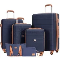 Travelhouse Trolleyset Bari, 4 Rollen, (Spar-Set, 6 tlg., Hartschalen Trolley-Set 6-teilig)