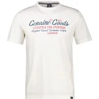 LERROS T-Shirt T-Shirt unifarben mit Print und 1/2-Ärmeln