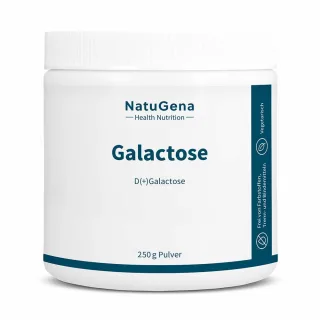 NatuGena Galactose | 250 g | reines D-Galactose-Pulver ohne Zusatzstoffe | leicht löslich | vegan