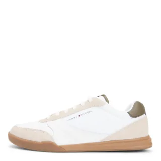 Tommy Hilfiger - Cupsole-Sneaker mit Leder und Strukturmix beige - Gr. - 44