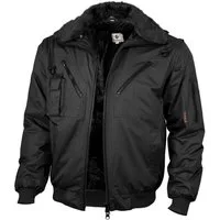 Qualitex Workwear Pilotenjacke wasserfeste 4-in-1 Arbeitsjacke aus Mischgewebe - ideal Übergangsjacke (1-St) Robuste Winter- & Übergangsjacke mit 7 praktischen Taschen