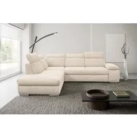 WERK2 Ecksofa Alicante Cord L-Form, Schlaffunktion & Bettkasten, 280 cm breit, Schlafsofa mit Bettkasten & verstellbaren Kopfstützen, frei stellbar