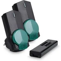 HEITECH Funksteckdose Outdoor Funkschalter Set 3 Teilig IP 44 für den Außenbereich, 3-St.