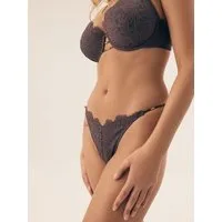 ESOTIQ Brasilslip Brasil Slip Sapphire, leichter Shaping Effekt, florale Spitze