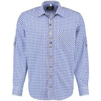 Orbis Textil GmbH & Co. KG Trachtenhemd Trachtenhemd - ADAM - mittelblau