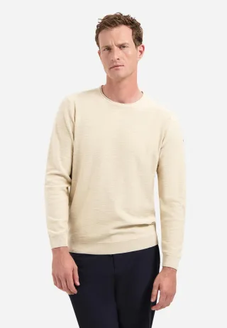 No Excess - Pullover Crewneck Garment Dyed + Stone Washed cement - Gr. - L