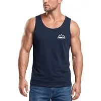 Neverless Tanktop Tanktop Herren mit Grafik-Print - Design Mountain- Trägershirt mit Print