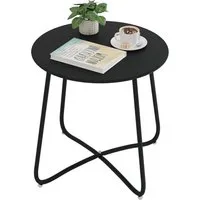 EUGAD Beistelltisch (1-St), rund, Balkontisch Gartentisch, aus Metall, φ48xH45cm
