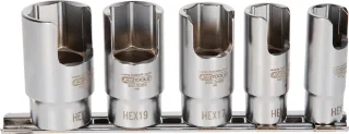 KS Tools 3/8" Spezial-Winkel-Rohrverbinder-Stecknuss-Satz, 5-tlg - 460.5085