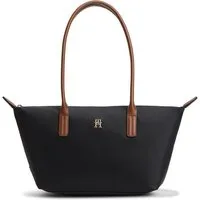 Tommy Hilfiger Tragetasche POPETTE EAST WEST TOTE, Damen Handtasche, Schultertasche mit TH-Logoelement