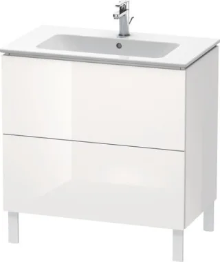 Duravit L-Cube Waschtischunterbau bodenstehend Weiß Hochglanz 820x481x704 mm - LC662602222 LC662602222