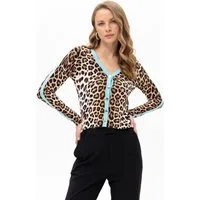 Passioni Cardigan mit Leopardenprint Leopardenprint