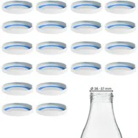 mikken Deckel 20 Ersatzdeckel für Flaschen TO48 Ø 5 cm - Blueseal - PVC-frei, Farbe: weiss