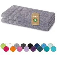 Lavea Gästehandtuch Bali Gästetücher 30x50 cm, Gästetuch, Gästehandtücher klein, Weiches Bio-Baumwollfrottee (Set, 2-St), Handtuch, Gästehandtuch-Set, GOTS-zertifiziert, 500g/m²