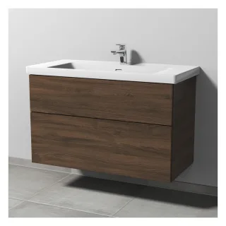 Sanipa 3way Waschtischunterbau zu Villeroy & Boch Subway 3.0 Waschtisch mit 2 Auszügen, Eiche-Arizon SM84980