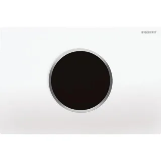 Geberit BetPl. Sigma10 zu WC-Strg. mit elektron. Sp-Ausl. weiß/mattchr/mattchr, 242782KL1 242782KL1