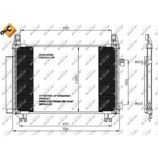 NRF Klimakondensator + Trockner Toyota Yaris P13 1,4