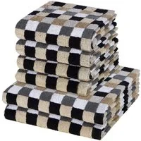 Cawö Handtuch Set Lifestyle, Walkfrottee (Spar-Set, 6-St), 4 X Handtuch 2 X Duschtuch im Set - Baumwolle - Saugstark