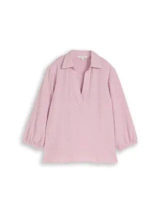 Tom Tailor - Bluse mit V-Ausschnitt light elderberry - Gr. - 40