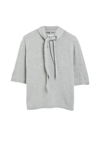 s.Oliver Red Label - Pullover mit Bindedetail grau - Gr. - 34
