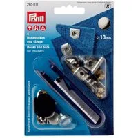 Prym Knopf - Hosenhaken und -Stege 4 Stk. inkl. Werkzeug
