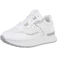 Ital-Design Damen Low-Top Freizeit Sneaker (88930187) Keilabsatz/Wedge Sneakers Low in Weiß