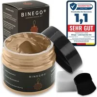 Binego Lederreparaturset Leder Kunstleder Lederreparatur Flüssigleder Lederpflegeset (Reparatur Set, 4 St., Lederfarbe), schnell trocknend