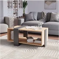 Vicco Couchtisch Aven, Anthrazit/Goldkraft Eiche, 91.5 x 52 cm (1-St)