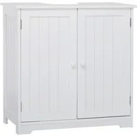 Mondeer Waschbeckenunterschrank Badezimmerschrank Unterschrank, Badkommode, 60 x 30 x 60 cm, weiß