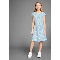 KIDSWORLD Jerseykleid Skaterkleid in Allover-Design weich fallendes Jersey-Kleid