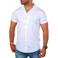 CARISMA Kurzarmhemd Herren Leinen Baumwoll Mix Casual Hemd 9212 Regular Kurzarm Kentkragen Uni